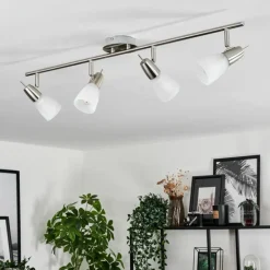 Plafonnier Lejsta Nickel mat, 4 lumières