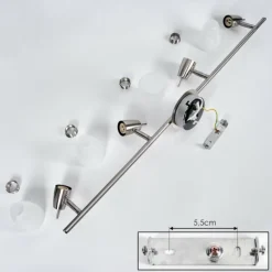 Plafonnier Lejsta Nickel mat, 4 lumières