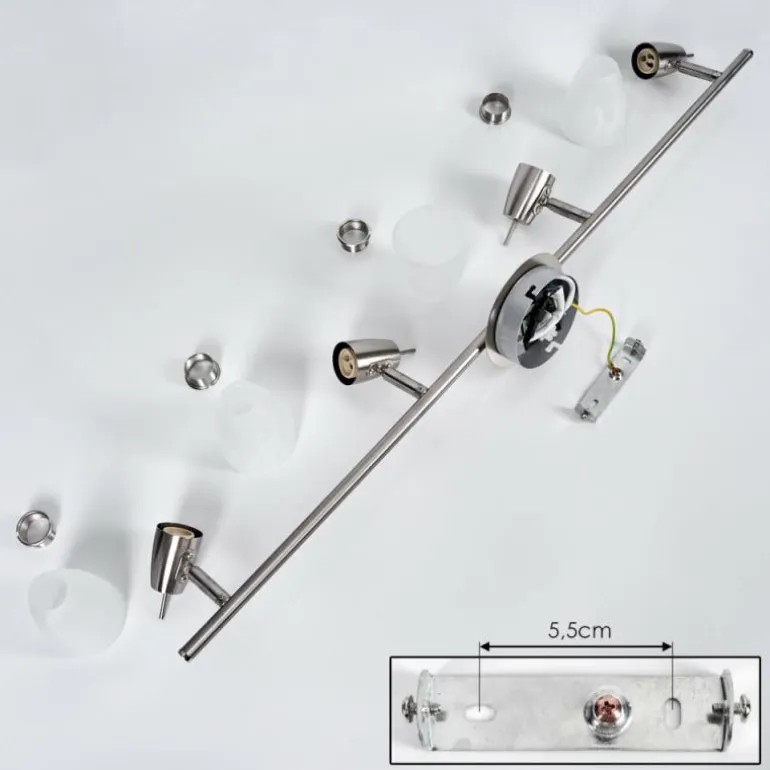 Plafonnier Lejsta Nickel mat, 4 lumières