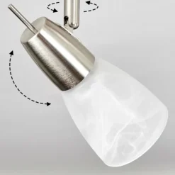 Plafonnier Lejsta Nickel mat, 4 lumières