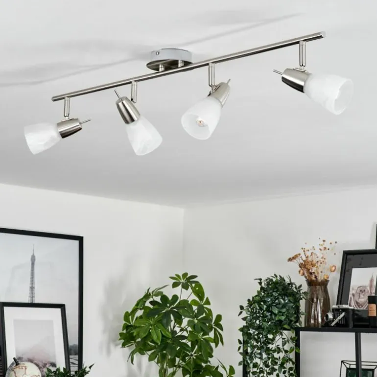 Plafonnier Lejsta Nickel mat, 4 lumières