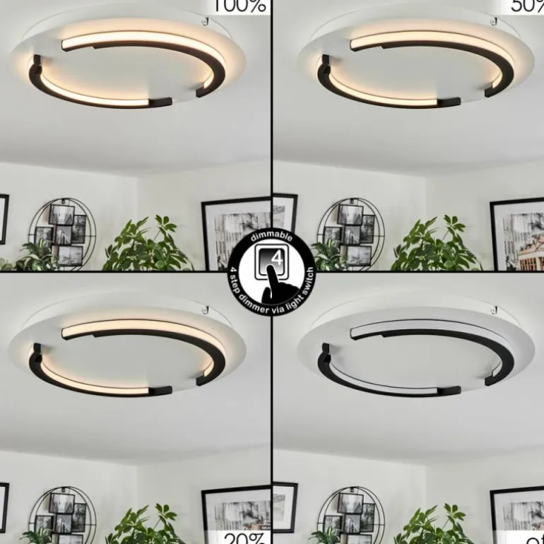Plafonnier Leroux LED Blanc, 1 lumière