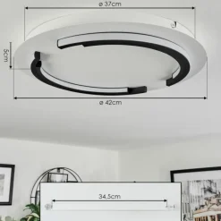 Plafonnier Leroux LED Blanc, 1 lumière