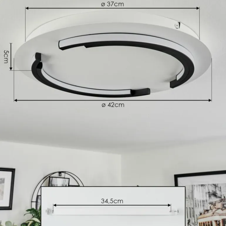 Plafonnier Leroux LED Blanc, 1 lumière