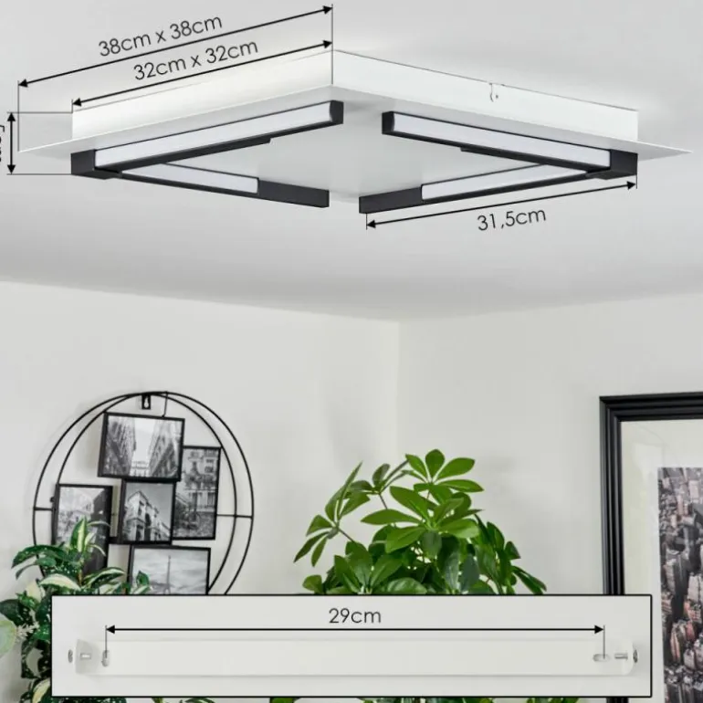 Plafonnier Leroux LED Blanc, 1 lumière
