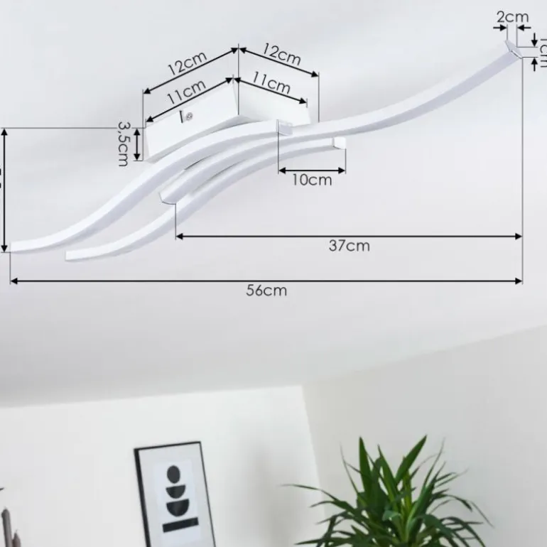 Plafonnier Letala LED Blanc, 3 lumières