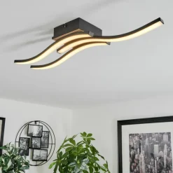 Plafonnier Letala LED Couleur bois, 3 lumières