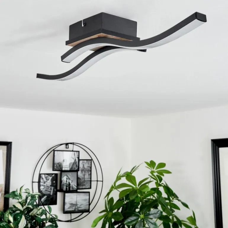 Plafonnier Letala LED Couleur bois, 2 lumières