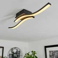Plafonnier Letala LED Couleur bois, 2 lumières