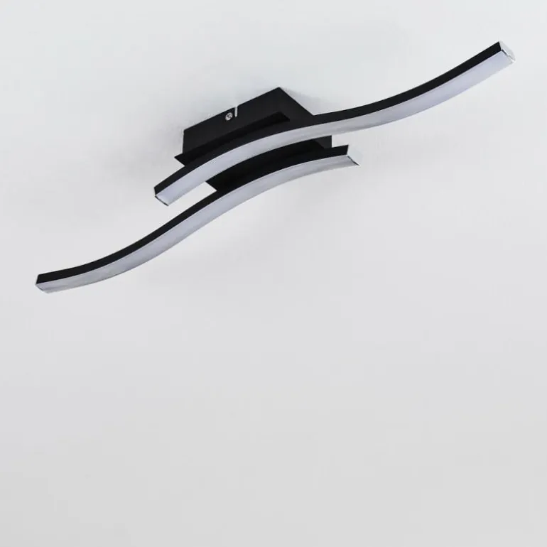 Plafonnier Letala LED Noir, 2 lumières