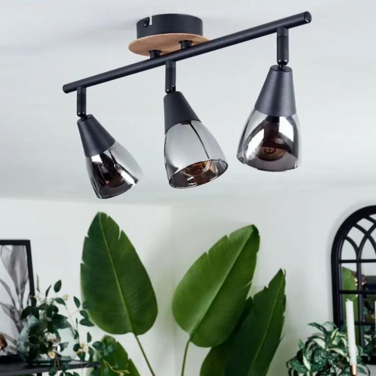 Plafonnier Leteque Écru, Noir, 3 lumières