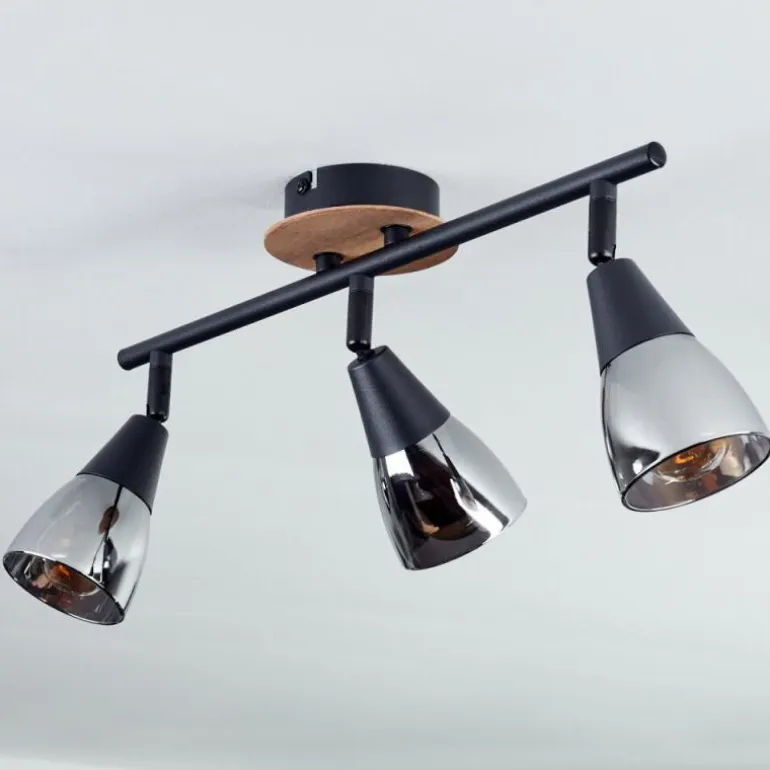Plafonnier Leteque Écru, Noir, 3 lumières