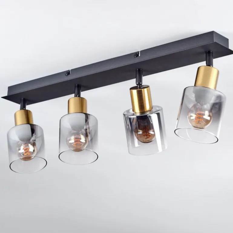 Plafonnier Leteque Noir, 4 lumières