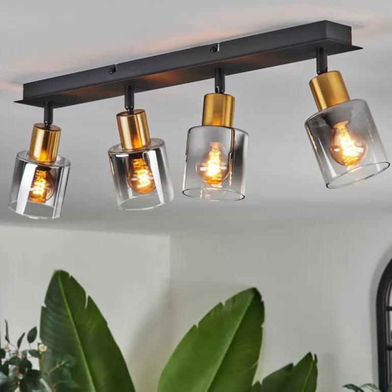 Plafonnier Leteque Noir, 4 lumières