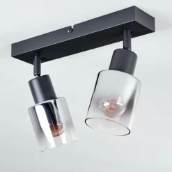 Plafonnier Leteque Noir, 2 lumières