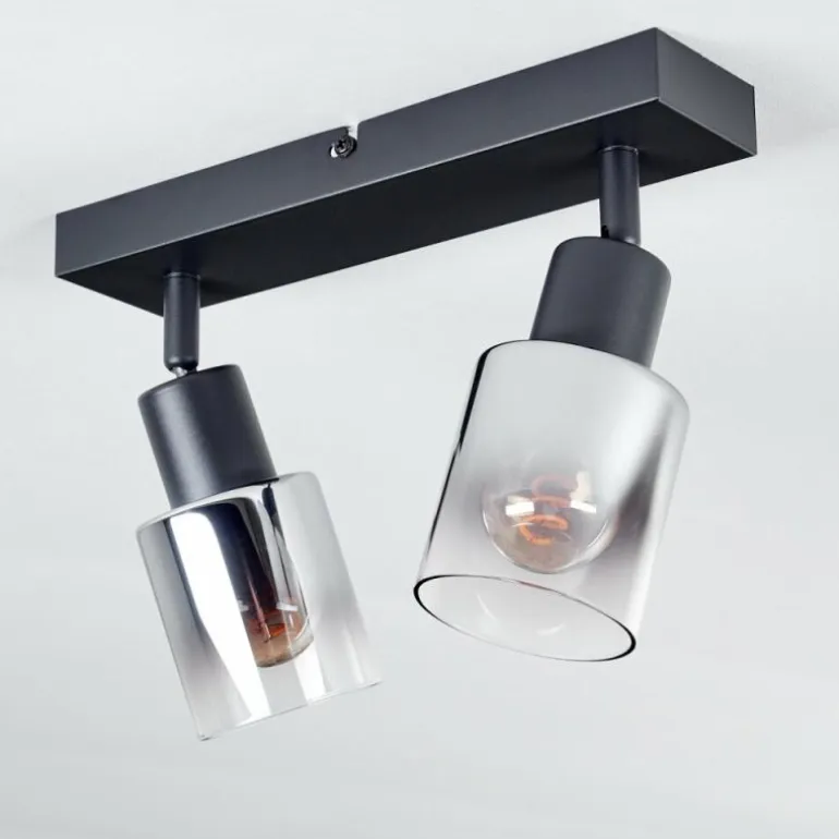 Plafonnier Leteque Noir, 2 lumières