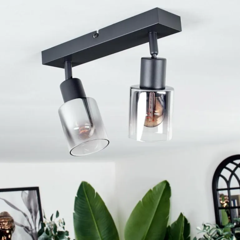 Plafonnier Leteque Noir, 2 lumières