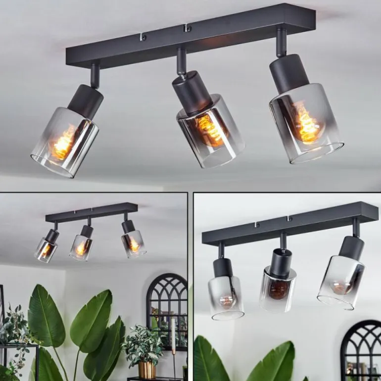 Plafonnier Leteque Noir, 3 lumières