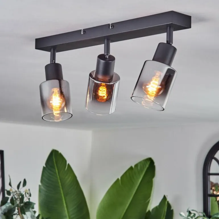 Plafonnier Leteque Noir, 3 lumières