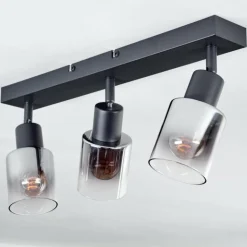 Plafonnier Leteque Noir, 3 lumières