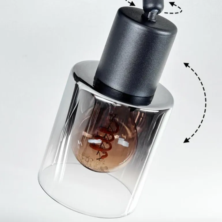 Plafonnier Leteque Noir, 4 lumières