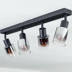 Plafonnier Leteque Noir, 4 lumières