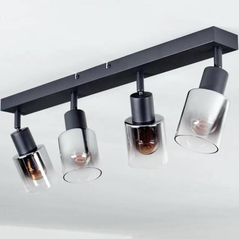 Plafonnier Leteque Noir, 4 lumières