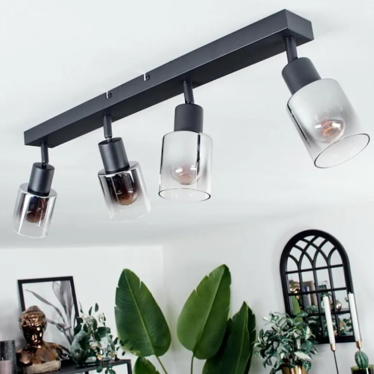 Plafonnier Leteque Noir, 4 lumières