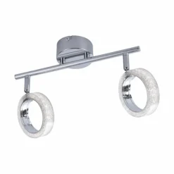 Plafonnier Leuchten Direkt ANGELO LED Chrome, 2 lumières