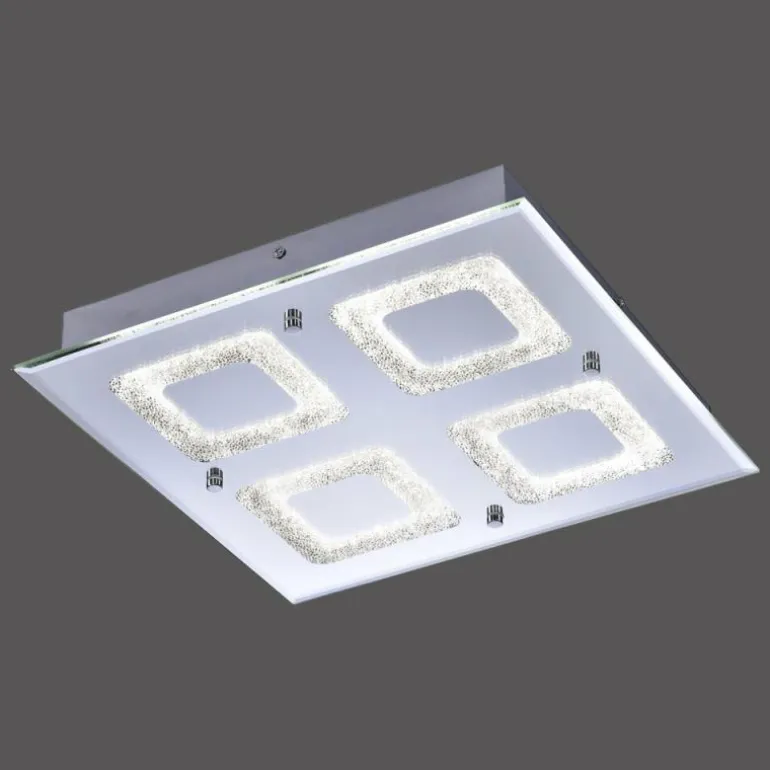 Plafonnier Leuchten Direkt LISA LED Chrome, 1 lumière