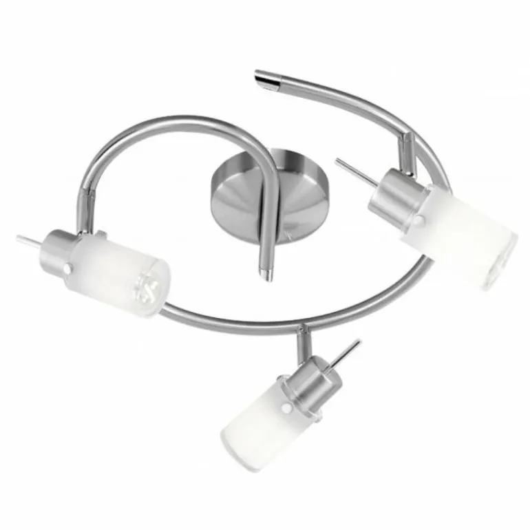 Plafonnier Leuchten Direkt MAX Acier inoxydable, 3 lumières