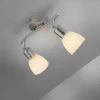 Plafonnier Leuchten-Direkt KARO Acier brossé, 2 lumières