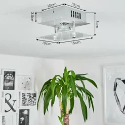 Plafonnier Liestal LED Aluminium, 1 lumière