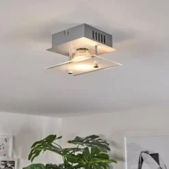 Plafonnier Liestal LED Nickel mat, 1 lumière