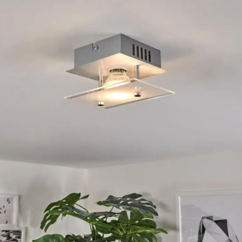 Plafonnier Liestal LED Nickel mat, 1 lumière