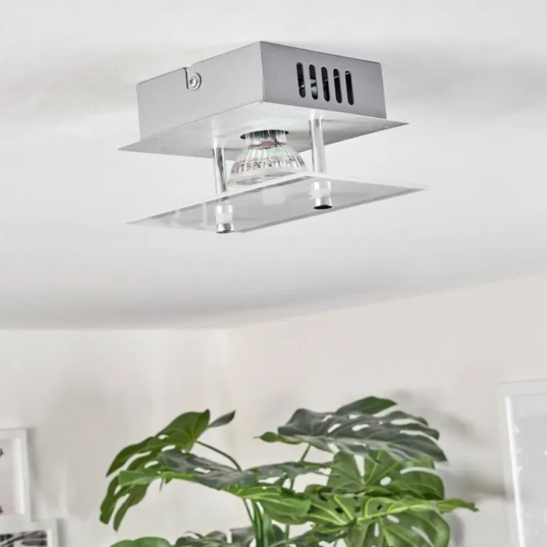Plafonnier Liestal LED Nickel mat, 1 lumière