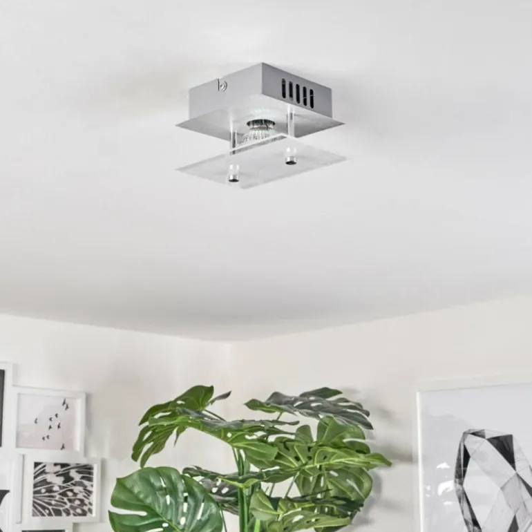 Plafonnier Liestal LED Nickel mat, 1 lumière