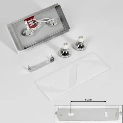 Plafonnier Liestal LED Nickel mat, 2 lumières