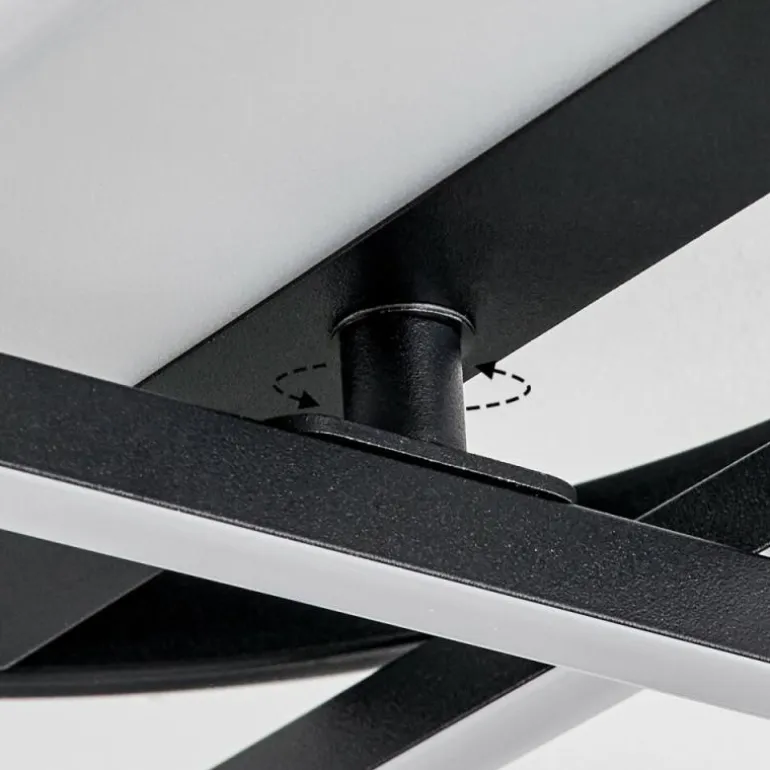 Plafonnier Lillavois LED Noir, 1 lumière, Télécommandes