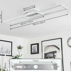Plafonnier Lillavois LED Blanc, 1 lumière, Télécommandes