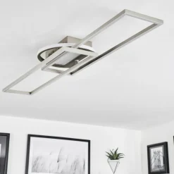 Plafonnier Lillavois LED Nickel mat, 1 lumière, Télécommandes