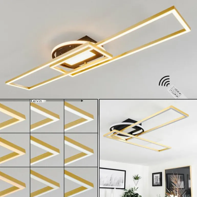Plafonnier Lillavois LED Noir, 1 lumière, Télécommandes