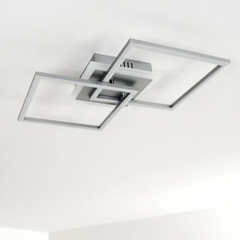 Plafonnier Lithgow LED Argenté, 1 lumière