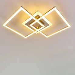 Plafonnier Lithgow LED Argenté, 1 lumière