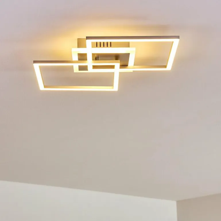 Plafonnier Lithgow LED Argenté, 1 lumière
