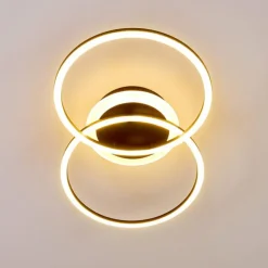 Plafonnier Lithgow LED Noir, 1 lumière