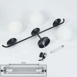 Plafonnier Litoral Noir, 3 lumières