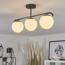 Plafonnier Litoral Noir, 3 lumières