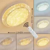 Plafonnier Litto LED Blanc, 1 lumière, Télécommandes