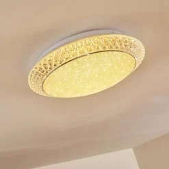 Plafonnier Litto LED Blanc, 1 lumière, Télécommandes